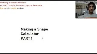 Making a Shape Calculator in Python || Sai sankalp || in 10 mins