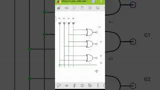 Binary to Gray code converter by using electric circuit studio app...