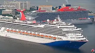 🔴 REPLAY of LIVE Cruise Ship Departures Port Miami  9/29/2023