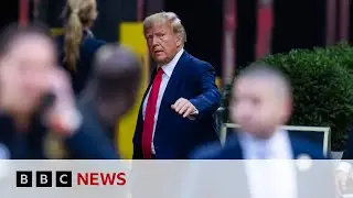 Donald Trump arrives in New York ahead of court appearance - BBC News