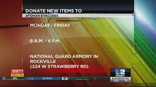 Gov. Holcomb announces drop-off sites for donations to Afghan evacuees in Indianapolis, Rockville