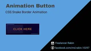 CSS animation button design || snake border animation