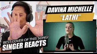 Lathi - Weird Genius ft. Sara Fajira (Cover By: Davina Michelle) | SINGER REACTION