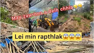 Lei min rapthlak takin Mau zawrhna a delh chhia😱🥲Tuikual South ,Temple Road😤#disaster #vlog #mizoram