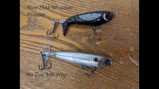 River2Sea Whopper Plopper Vs. Yo-Zuri 3db Prop! River Fishing Showdown - Top Water Challenge!