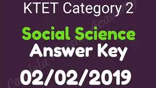 KTET category 2 Social Science answer key || 02/02/2019