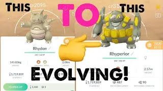😃 EVOLVING RHYDON TO RHYPERIOR 😃 #shorts #pokemongo #fyp