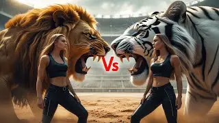 Muscular Lion vs White Tiger | Epic Battle | Who Will Win?