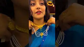 নিউ ডিজাইনের Light Weight Gold  Pearl Necklace Design From Maa Manasha Jewellers Madhyamgram