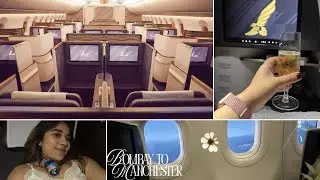 My First Ever Gulf Air Business Class Experience 🤯🛫  | Review 🥂 & Full Flight Vlog 🌍 | Srushti Shah