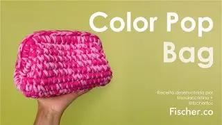 Color Pop Bag em crochê com Fio de Malha Extra Premium 25mm da Fischer|Por Lari @Sou Lari Cristina