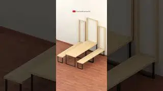 Foldable Wall-Mounted Table & Bench - Space Saving Dining Set