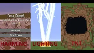 how to make tnt, lighting and effect cloud arrows tutorial minecraft