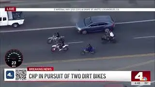 cops chased 2 dirt bikers.... then 20 took over!     #viralvideo #bikers 