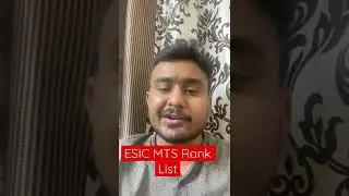 ESIC MTS Pre Result | ESIC MTS Rank List | ESIC MTS Mains Admit Card | ESIC UDC Mains Result #esic