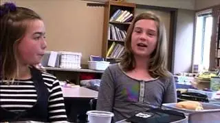 School children talking about Virtues