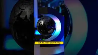 Magnetic floating globe display 🌎💡 #roomdecor