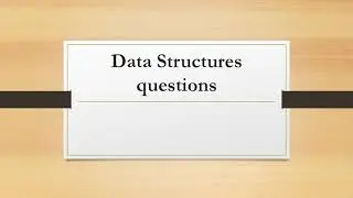 data structure questions