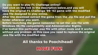 How to play F1 Challenge '99-'02 online in 2018 (thanks to Pietrekk)