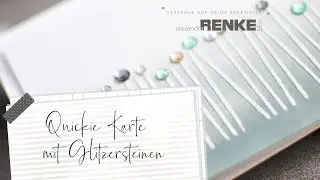 Glitzerwiese - superschnelles Grußkärtchen #alexandrarenke