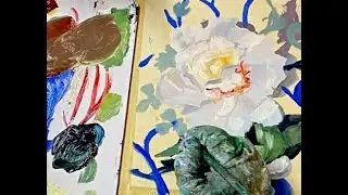 Acrylic Painting Peony  Form Lighting   SD 480p
