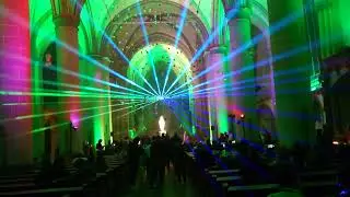 Laserkunst im Dom in Essen beim Lightfestival 2024 Teil 1