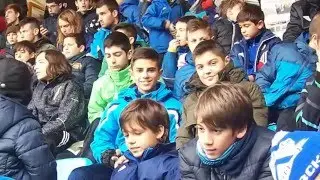 F&uacute;tbol base Ponferradina en el Toral&iacute;n. Animando al primer equipo