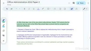Office Administration 2022 CSEC Paper 2 Pt.2 #exam  #education