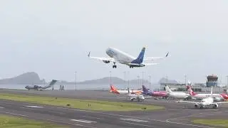 DISCOVER GO AROUND AIRBUS A320 at Madeira Airport