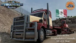 JON RUDA Freightshaker Coronado SD v2.2 Mod｜ATS v1.57｜Cummins N14 Straight pipe sound｜POV｜Jake Brake