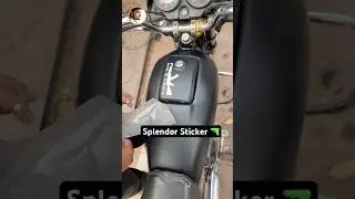 Splendor Sticker 🔫 #shorts #bikesticker #splendorplus #modified