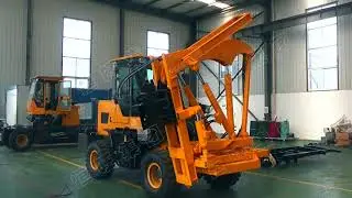 Loader pile driver  joystick operates video