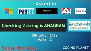 Checking ANAGRAM || Coding Interview Problem || Coding Planet