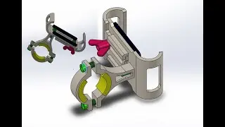 Dise&ntilde;o soporte movil para moto con solidworks.