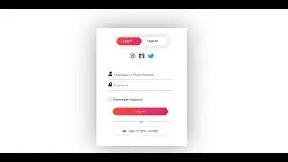 How to create login and Resister form using HTML CSS and JavaScript #htmltutorial #developers