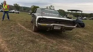 Dodge Charger after being on thee off road course at Moparty 2025