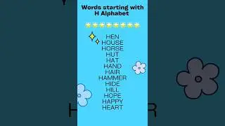 Words starting with letter H || shorts #words #shortsfeed @vrlearning15