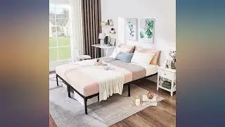GreenForest Queen Size Bed Frame Easy Quick Assembly Metal Platform, Heavy Duty review