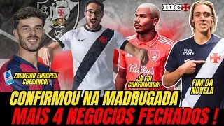 CONFIRMOU NA MADRUGADA: MAIS 4 NEGÓCIOS FECHADOS ESSA SEGUNDA NO VASCO: 3 REFORÇOS VÃO ASSINAR