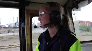 Veckans sommarjobbare, lokförare Nathalie Henriksson SSAB Oxelösund