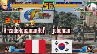 FT5 @kof2001: ArcadeAquamanKof (PE) vs joboman (KR) [King of Fighters 2001 Fightcade] Jan 27