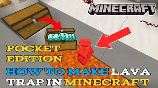 HOW TO MAKE LAVA TRAP IN MINECRAFT POCKET EDITION || VERY EASY || #minecraft #lavatrap