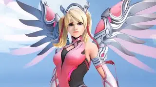 Overwatch - Pink Mercy Skin - Gameplay, Highlight Intros, Emotes & More