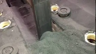 Pumping filling materials of calcined pet coke in prbake carbon anode workshop