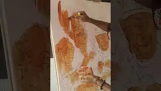 underpainting for the painting Monkey Business. #art #artmaster #artist #painting #monkey #akandavid