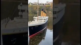 Ultra realistic self made cardboard titanic sinking model #modelbuild #titanic #sinking #ship