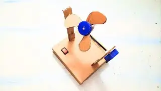 How to Make  Very simple Rotating Table Fan with Cardboard