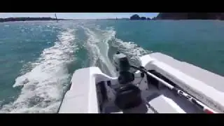 3.3 meter tender planing with  3HP outboard. OC330 Full Carbon.
