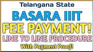 IIIT BASAR Apply Online || Online Fee Payment Live Proof