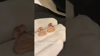 Custom Made Tiffany Heart Earrings 18K Rose Gold For Women,Birthday Gift